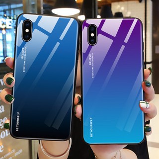 Case iPhone 5 / 6 / 7 / 8 / X / XS / XR / XS MAX  เคสเรียวมี เคส  เคสกระจกสองสี เคสกันกระแทก เคส ขอบนิ่ม เคสกระจกไล่ส