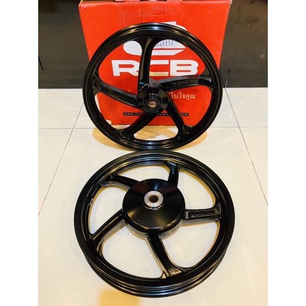 ล้อแม็ก fino 125i ขอบ 14 ดำล้วน RACINGBOY
