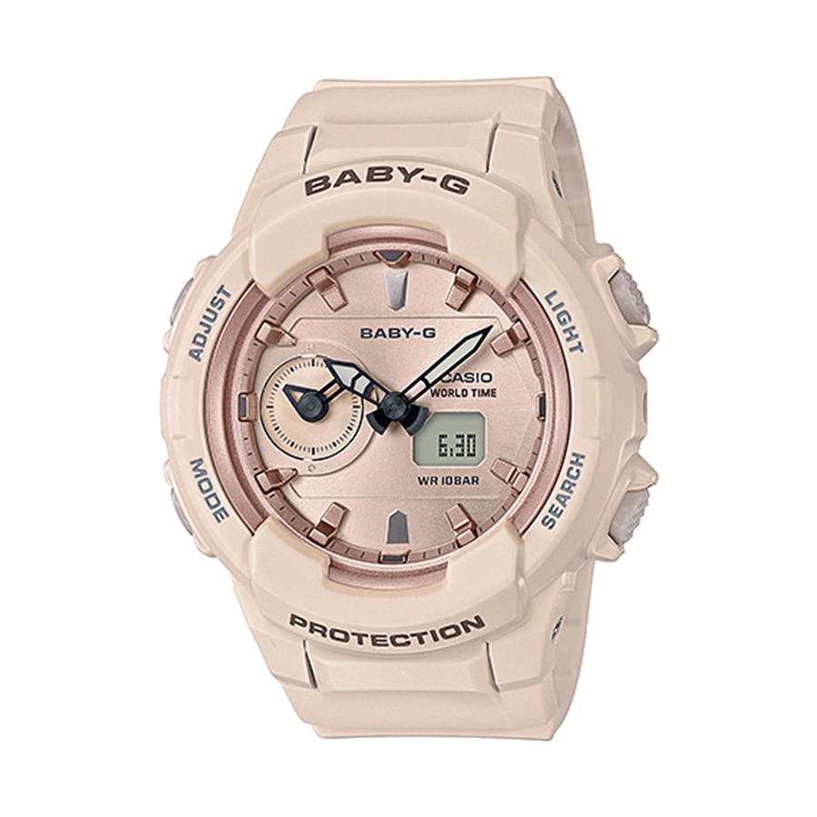 Casio Baby-G นาฬิกาข้อมือผู้หญิง สายเรซิ่น รุ่น BGA-230,BGA-230SA,BGA-230SA-4A - สีชมพู