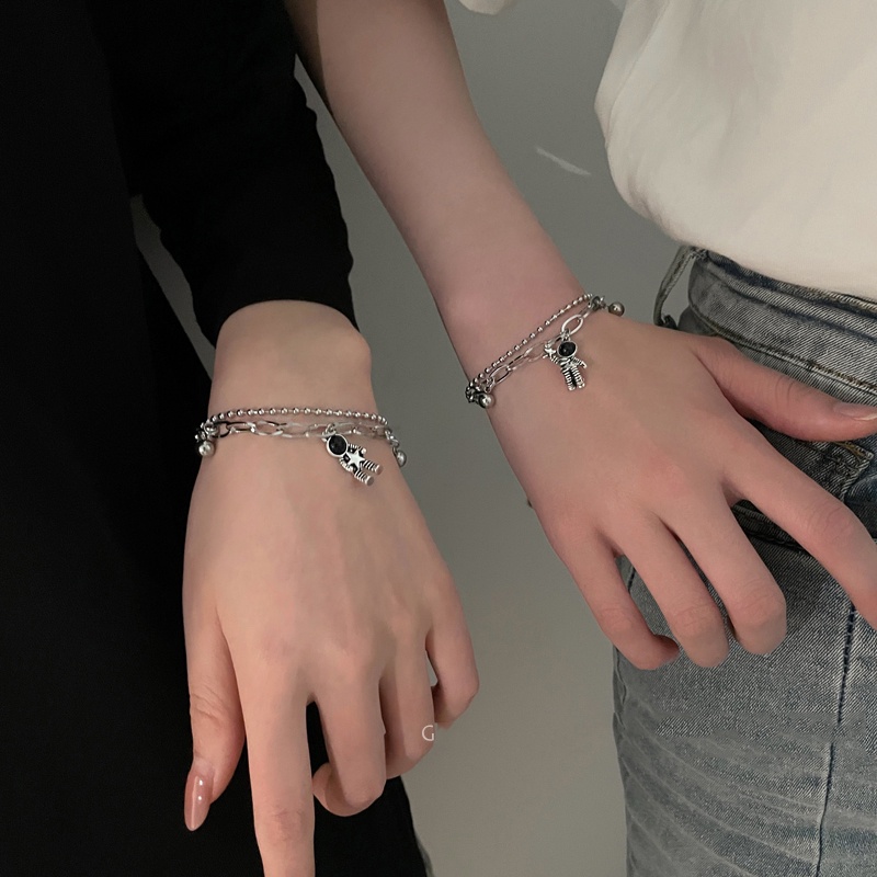 สร้อยข้อมือคู่นักบินอวกาศ ของขวัญวันวาเลนไทน์ สําหรับแฟนสาว เพื่อน นักเรียนหญิง