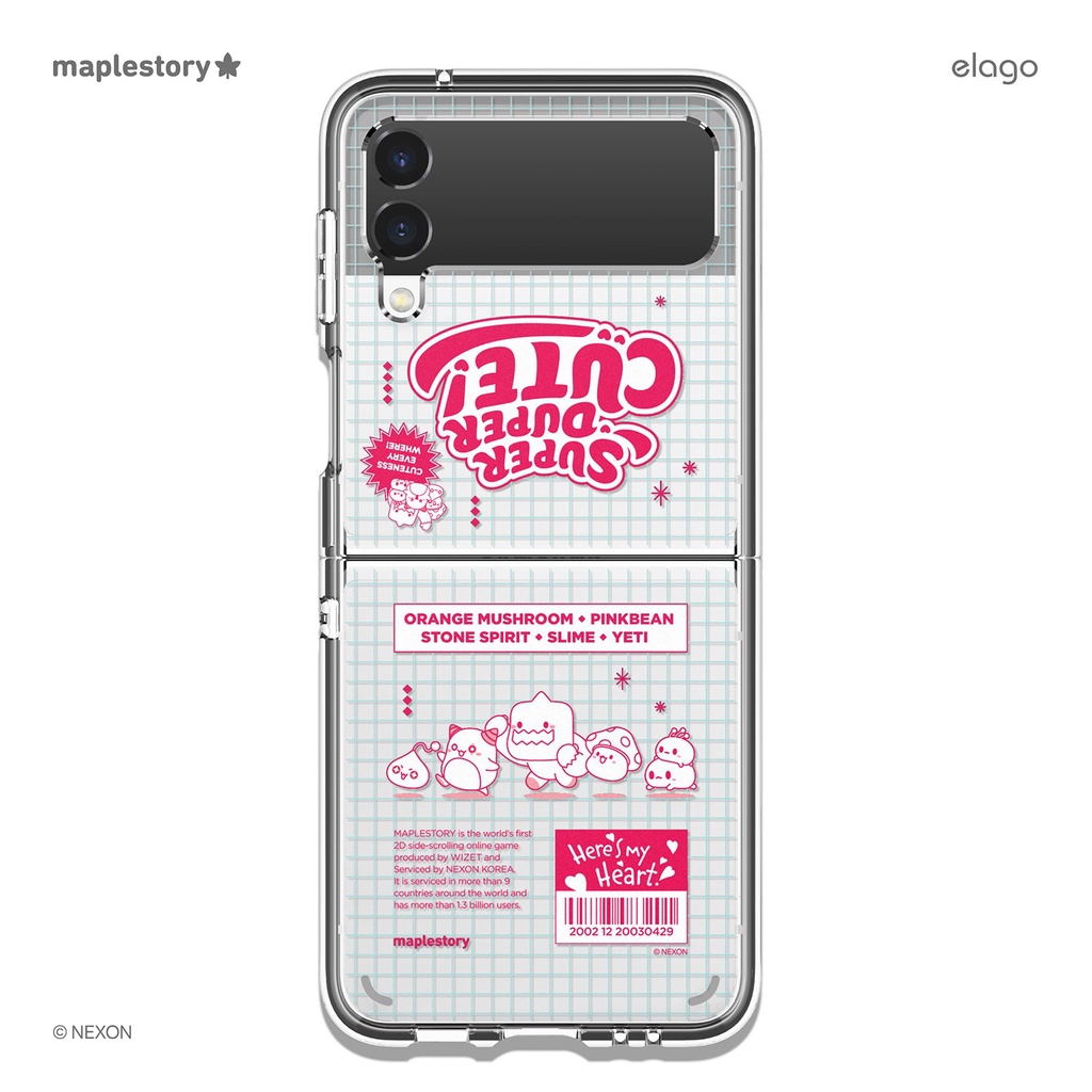 elago x MapleStory collection Hybrid Case for Galaxy Z Flip 3 [4 Styles] เคสใส ไม่เกิดฟอง