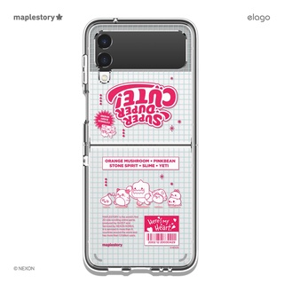 elago x MapleStory collection Hybrid Case for Galaxy Z Flip 3 [4 Styles] เคสใส ไม่เกิดฟอง ของแท้จากตัวแทนจำหน่าย