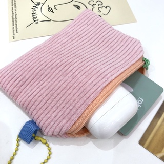 (พร้อมส่ง 20 สี อ่านรายละเอียดก่อนน้า) MINI BAG กระเป๋าลูกฟูก กระเป๋าสตางค์ เงิน ใส่เหรียญ บัตร แถมพวงกุญแจ by Gaprao