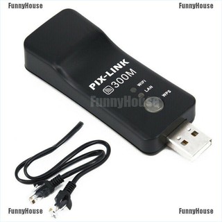 [FunnyHouse] อะแดปเตอร์สายเคเบิลอีเธอร์เน็ตไร้สาย LAN WiFi Dongle RJ-45 สําหรับ Samsung Smart