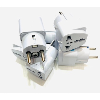 ปลั๊กคอมเยอรมัน 2 ขากลม //Adaptor แปลงขา 10A 250V