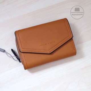 Charles &amp; Keith Envelope Wallet (outlet) สีน้ำตาล