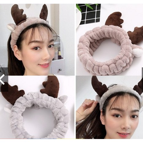 ที่คาดผมฮอร์นกวาง 3D กํามะหยี่โปรดนุ่ม P0087