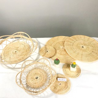 ถาดหวาย รองแก้ว รองชาม หวายสาน 🌿 Woven Rattan