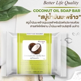 สบู่น้ำมันมะพร้าว koconae ผสมน้ำมันมะพร้าวและน้ำนมข้าว สูตรอ่อนโยน
