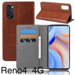 (ส่งเร็ว.ส่งในไทย)เคสฝาพับหนังเทียม OPPO Reno4 (4G) 2020 (6.4")