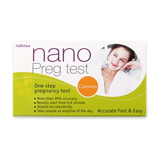 Nano Preg Test นาโน ชุดตรวจการตั้งครรภ์ ชุดทดสอบการตั้งครรภ์ แบบหยด ชนิดตลับ จำนวน 1 ชุด 10760