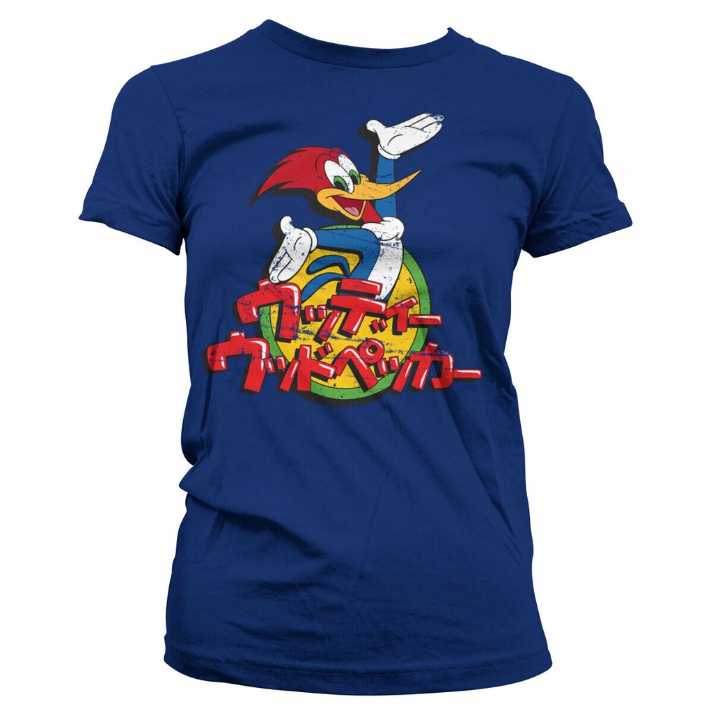 Hipster Funny Woody Woody Woody Woodpecker Washed Japanese Halloween Cotton T-Shirts