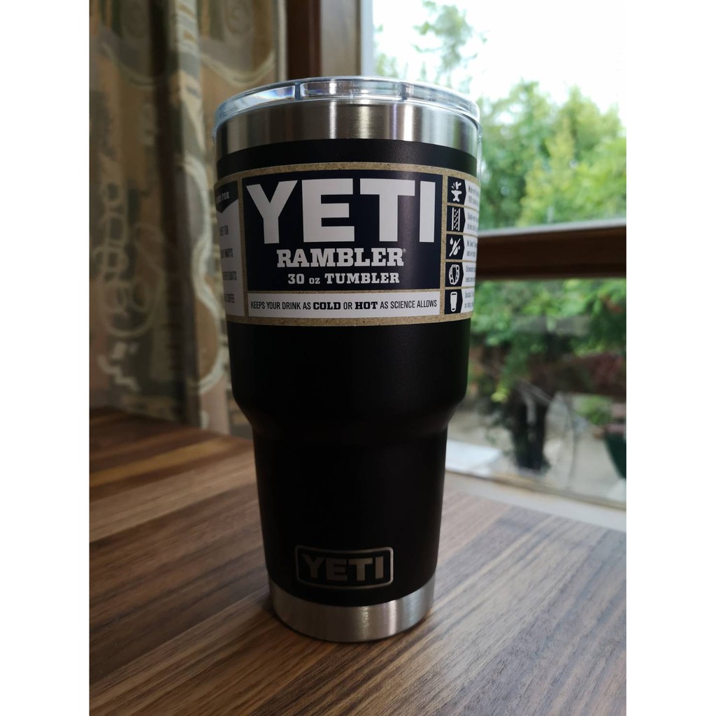แก้วเยติ YETI แท้ รุ่น RAMBLER 30oz สี Black (พร้อมส่ง)