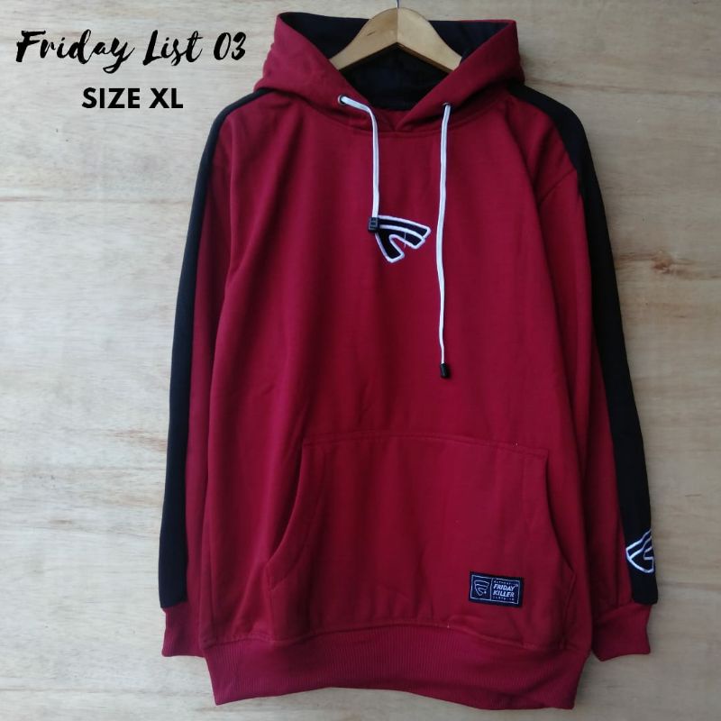 Friday killer distro Hoodie/Sleeved Striped Hoodie/ผู้ชายและผู้หญิง Hoodie