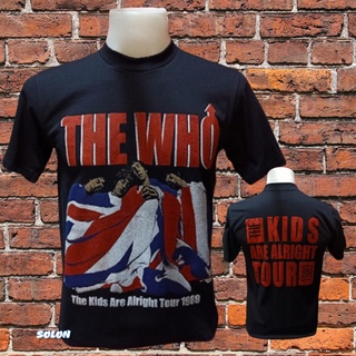 เสื้อวง The Who แขนสั้น ไม่มีตะเข็บข้าง คอฟิต ป้ายUS เสื้อวง เสื้อผู้ชาย เสื้อทัวร์ วงร็อคคต่างประเทศ