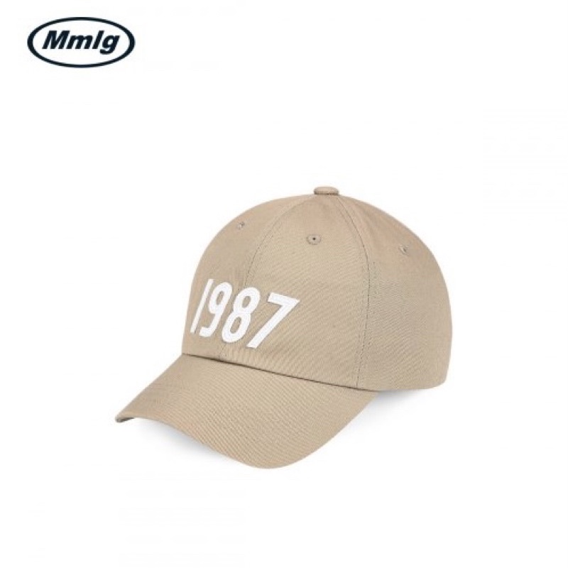 [พร้อมส่ง]หมวก แบรนด์เกาหลี 🇰🇷 [Mmlg] 1987 BALLCAP (BEIGE)