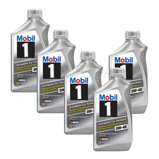 น้ำมันเครื่องสังเคราะห์แท้ Mobil1 0W-40 FS European Car Formula จำนวน 4.73 ลิตร