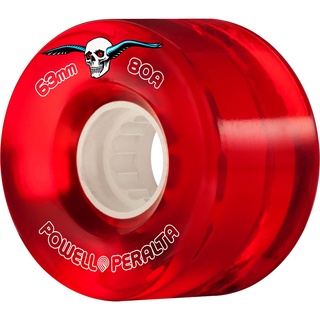 Powell Peralta | 55mm/63mm 80A Clear Cruisers Red Skateboard Wheels