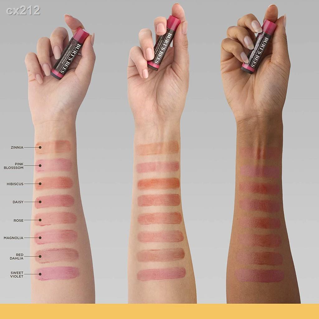  Burt s Bees Tinted 20v12 Hibiscus Pink Blossom Red