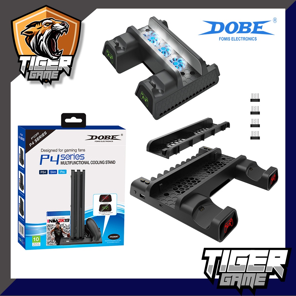 ขาตั้งเครื่อง Ps4 Pro/Slim Dobe มีไฟบอกสถานะการชาร์จจอย (Stand Ps4)(ขาตั้ง Ps4)(ขาตั้งPS4) TP4-19076