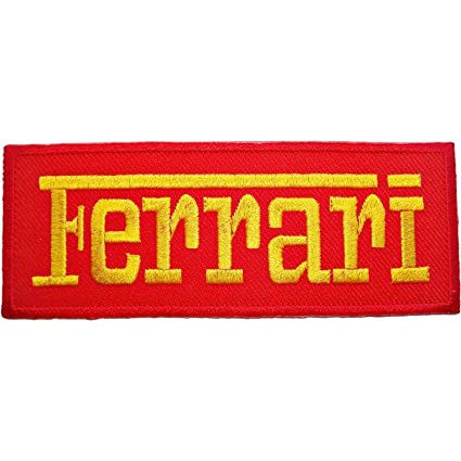 Ferrari เฟอรารี่ ป้ายติดเสื้อแจ็คเก็ต อาร์ม ป้าย ตัวรีดติดเสื้อ อาร์มรีด อาร์มปัก Badge Embroidered Sew Iron On Patches