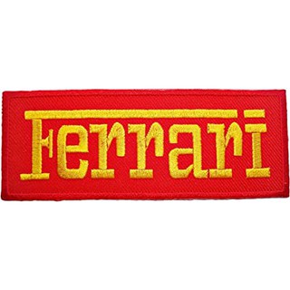 Ferrari เฟอรารี่ ป้ายติดเสื้อแจ็คเก็ต อาร์ม ป้าย ตัวรีดติดเสื้อ อาร์มรีด อาร์มปัก Badge Embroidered Sew Iron On Patches