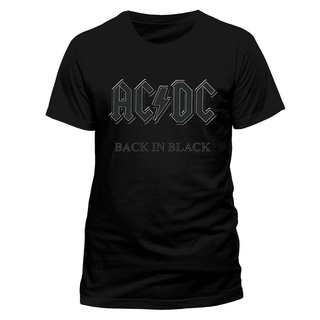 [S-5XL]เสื้อยืดแขนสั้นลําลอง คอกลม พิมพ์ลาย Ac Dc Angus Back to Black Classical Rock Series พลัสไซซ์ เหมาะกับการเล่นฟิตเ