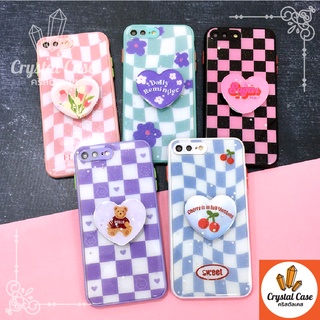 เคสมือถือ i7 7+ 11 13 13 promaxTPU ขอบสีกันกล้องกากเพชรกริตเตอร์ ฟรี Griptok หัวใจ เคสการ์ตูน