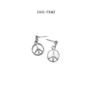 ต่างหูแฟชั่น PEACE EARRING (ก้าน Nickle Free)