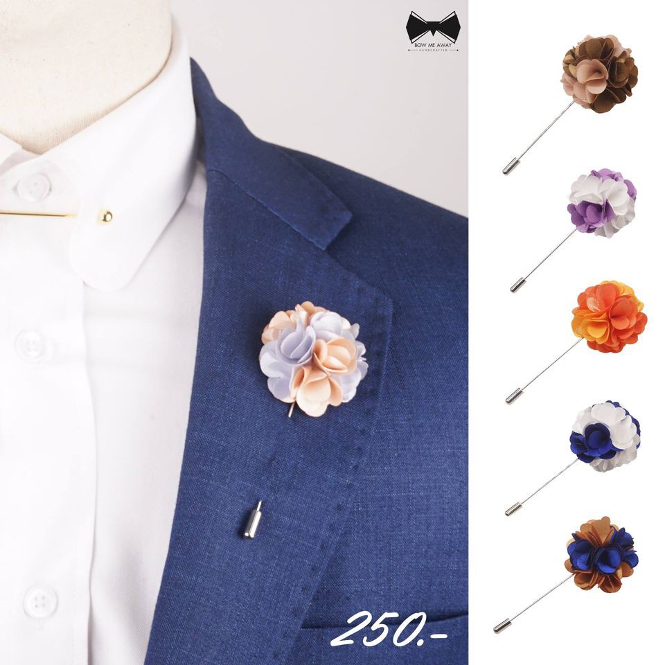 พิณเข็มกลัดดอกไม้ติดปกสูท