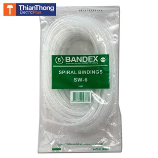 Bandex ไส้ไก่ พันจัดเก็บสายไฟ Spiral Bindings ยาว 10 เมตร ขนาด SW-6 / SW-8