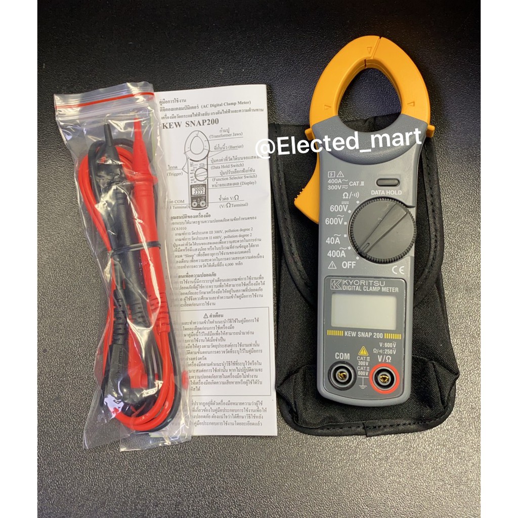“รุ่นยอดนิยม”DIGITAL CLAMP METER คลิปแอมป์ KEW SNAP 200  วัดค่าทางไฟฟ้า ดิจิตอลแคล้มป์มิเตอร์ คู่ตัวช่างมืออาชีพ ราคา ถูกที่สุด ดีลบีเคเค แกลเลอรีภาพที่ 2