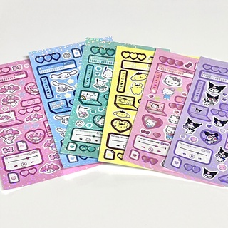 สติกเกอร์เลเซอร์ ลายตัวอักษร Sanrio Series Goo สําหรับตกแต่งสมุดภาพ