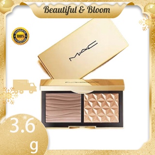 M.A.C/ MAC Small Gold Box Ginger High Gloss Contouring Plate Matte Nose Shadow  #omega #double gleam