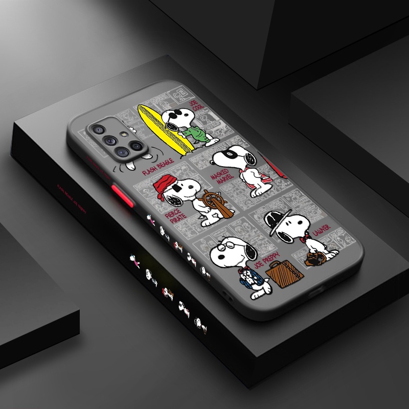 สําหรับ Samsung galaxy A71 4G A71 5G เคส Tide การ์ตูน Snoopy ขอบบาง เคสแข็ง ฝ้า การออกแบบใหม่ ซิลิโค