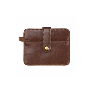 53- กระเป๋าสตางค์พับกระเป๋าสตางค์ผู้ชายสีน้ำตาล - JINBAOLAI/ Wallet-Brown