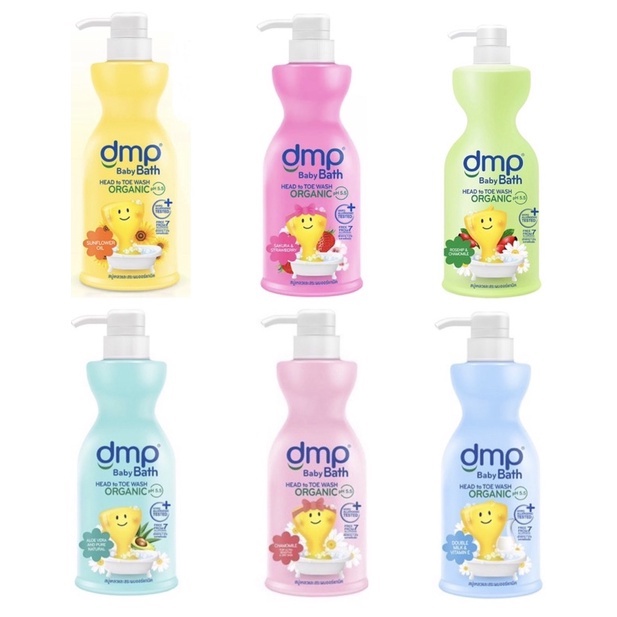 (แถมถุงเติม 350 มล.) DMP Baby Bath Head to Toe Organic ดีเอ็มพี สบู่