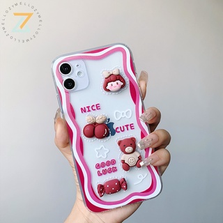 Zymello เคส VIVO Y21 V23 5G V23E 5G Y12S Y12 Y20 Y15S V21 5G Y50 Y33S Y12A Y3S Y91C Y20A Y71 Y17 Y11 Y15 Y21S Y21T Y33T Y85 เคสโทรศัพท์ซิลิโคนตุ๊กตา 3D อินเทรนด์