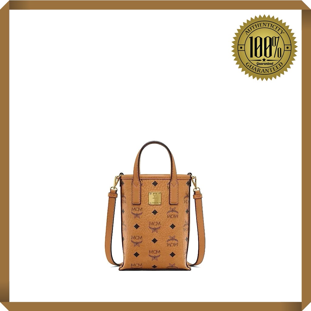 MCM Essential Crossbody Bag Mini in Visetos Cognac ลิขสิทธิ์แท้ พร้อม