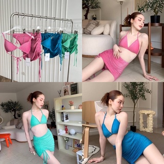 ชุดว่ายน้ำ3ชิ้น Wink wink set 3ชิ้น มี3สี