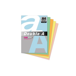 Double A กระดาษสี A4 หนา 180 แกรม จำนวน 50 แผ่น/แพ็ค จำหน่าย 1 แพ็ค