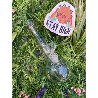 Glass Bong Hemp design 8” บ้องแก้ว หลอดวิทยาศาสตร์ ขนาด 8”