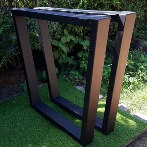 Pradoo'Siam ขาโต๊ะเหล็ก ขาเหล็กสำเร็จรูป ขาเหล็กทำโต๊ะ ทรงโมเดิร์น ขาโต๊ะ Table Leg 60x70cm ดำด้าน แ