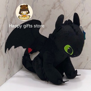 ( มี2ขนาด) ตุ๊กตา มังกร เพลิงนิล Toothless เขี้ยวกุด  ลิขสิทธ์แท้100% ( สีดำ)