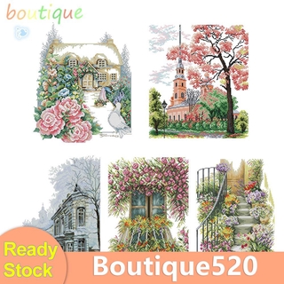 ( Ready Stock ) Scenery ชุดปักครอสติส 14 Ct Diy สําหรับตกแต่งบ้าน