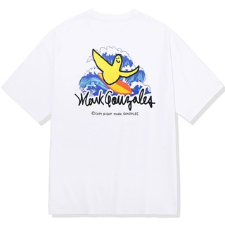 แฟชั่น [MARK GONZALES]เสื้อยืดแขนสั้น Surfing Angel