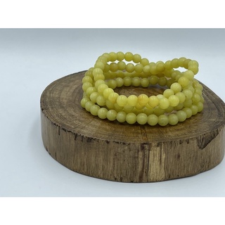 yellow jade 6 MM หยกเหลือง 6 MM