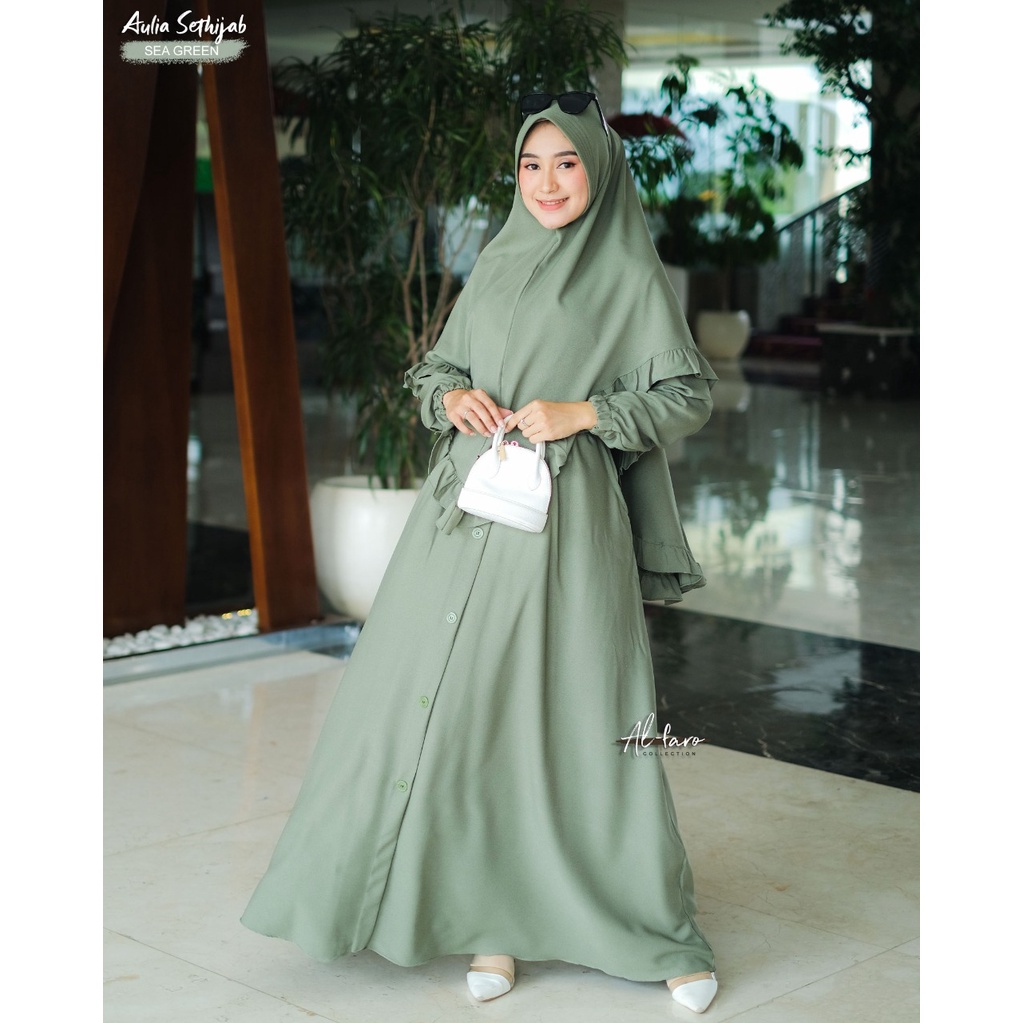 Aulia set hijab syari original by Alfaro Collection gamis syari shop ummahunaza