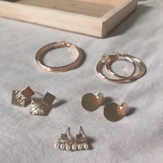 ถูกที่สุด⚡️ต่างหูทองสไตล์เกาหลี gold earrings