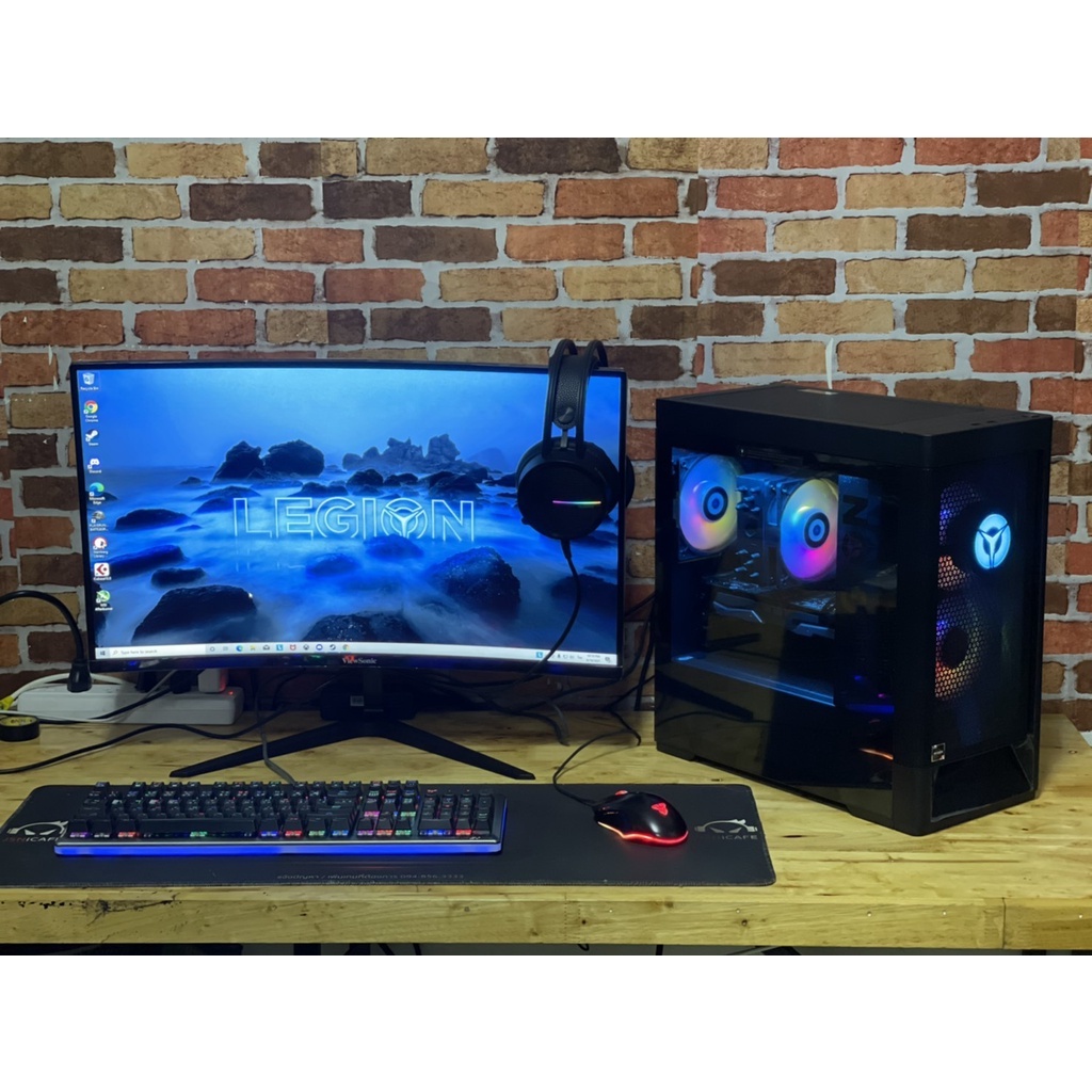 คอมครบชุด Ryzen5 3600 พร้อมจอ 27 นิ้ว 165hz คอมเล่นเกมส์ ทํางาน Lenovo Ryzen 5 3600/Ram 16 gb 3200Mh